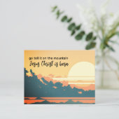 Ga het vertellen op de Berg Jezus Christus is gebo Feestdagenkaart (Staand voorkant)