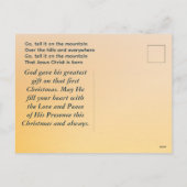 Ga het vertellen op de Berg Jezus Christus is gebo Feestdagenkaart (Achterkant)