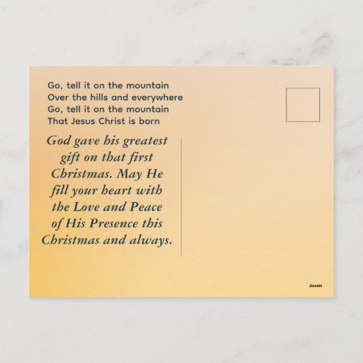 Ga het vertellen op de Berg Jezus Christus is gebo Feestdagenkaart (Achterkant)