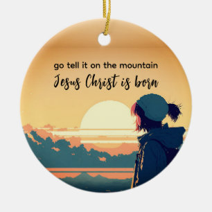 Ga het vertellen op de Berg Jezus Christus is gebo Keramisch Ornament
