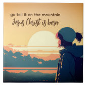 Ga het vertellen op de Berg Jezus Christus is gebo Tegeltje (Voorkant)