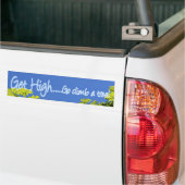 Ga high worden, klimmen een boomarborist. bumpersticker (Op Truck)