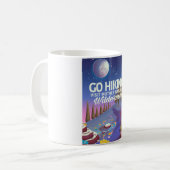 Ga Hiking. (Night Edition) Koffiemok (Voorkant links)