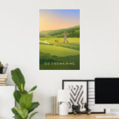 Ga Honden Wandelen Reisposter Poster (Thuiskantoor)