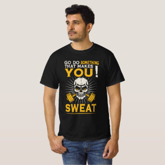 Ga iets doen waardoor je gaat zweten - Skull Gym T-shirt