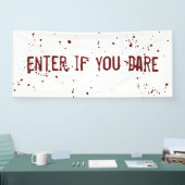Ga in als je bloedspatten Halloween Banner durft t (Beurs)