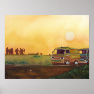 Ga in de bus. poster