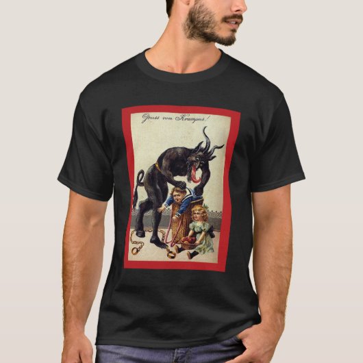 Ga in de tas Kinder -  Krampus T-shirt (Voorkant)