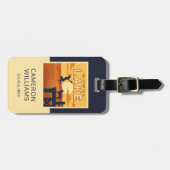 Ga in een meer springen bagagelabel (Voorkant horizontaal)