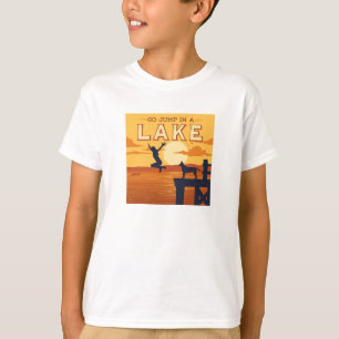 Ga in een meer springen t-shirt