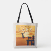 Ga in een meer springen tote bag (Achterkant)