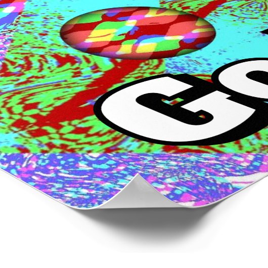 Ga in het Licht (U kunt de woorden veranderen) Poster (Hoek)