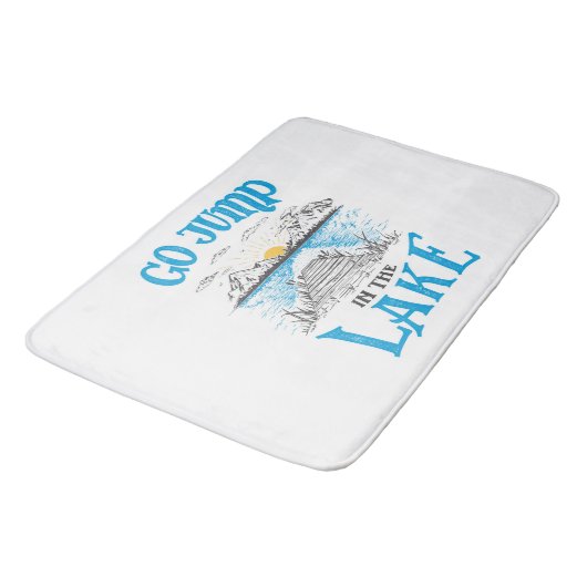Ga in het meer springen badmat (Gekanteld)