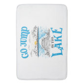 Ga in het meer springen badmat (Voorkant Verticaal)