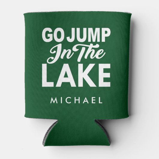 Ga in het meer springen blikjeskoeler (Voorkant)