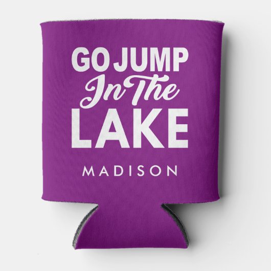 Ga in het meer springen blikjeskoeler (Voorkant)