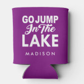 Ga in het meer springen blikjeskoeler (Achterkant)