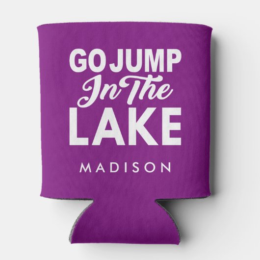 Ga in het meer springen blikjeskoeler (Achterkant)