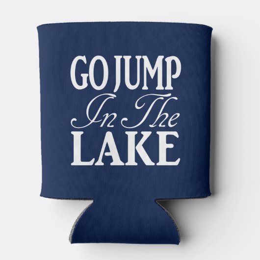 Ga in het meer springen blikjeskoeler (Achterkant)