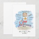 Ga in het meer springen kaart (Voorkant / Achterkant)