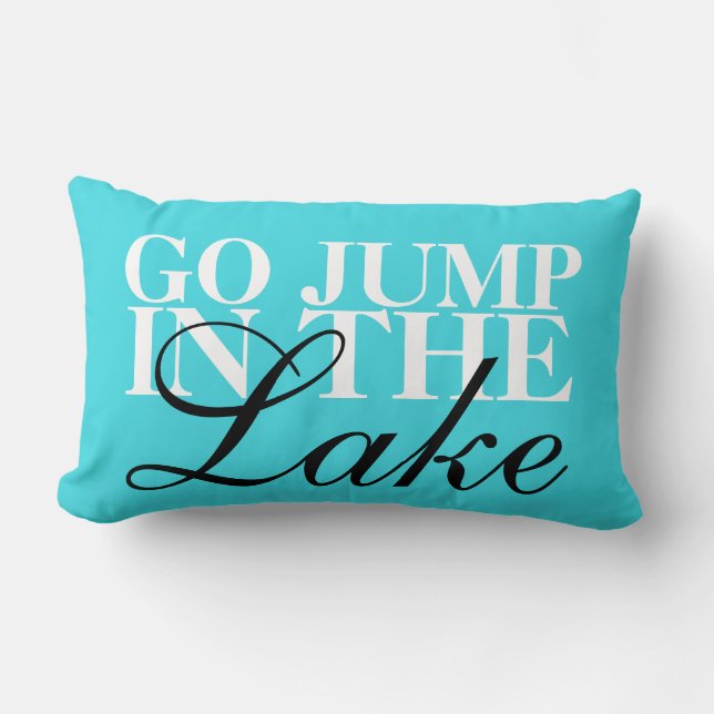 "Ga in het meer springen" lumbale kussen (Voorkant)