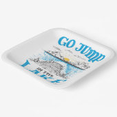 Ga in het meer springen papieren bordje (Gebogen)