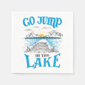 Ga in het meer springen servet (Voorkant)