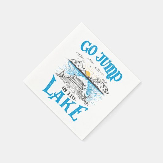 Ga in het meer springen servet (Hoek)