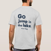 Ga in het meer springen t-shirt (Achterkant)