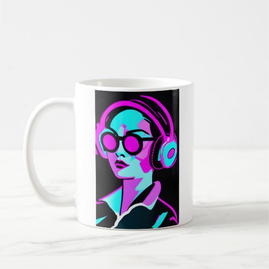 Ga in je groef | Psychedelische kunst Koffiemok (Links)