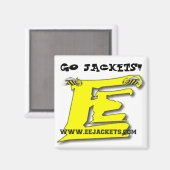 'GA JASSEN!' Magneet met eejackets.com website lo (Voorkant / Achterkant)