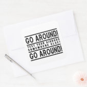 Ga je airbags ergens anders testen vierkante sticker (Envelop)