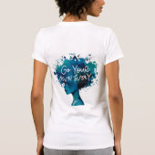 Ga je eigen weg - Empowering Blue Abstract Art T-shirt (Achterkant)