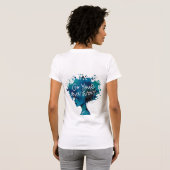 Ga je eigen weg - Empowering Blue Abstract Art T-shirt (Achterkant volledig)