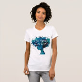 Ga je eigen weg - Empowering Blue Abstract Art T-shirt (Voorkant volledig)