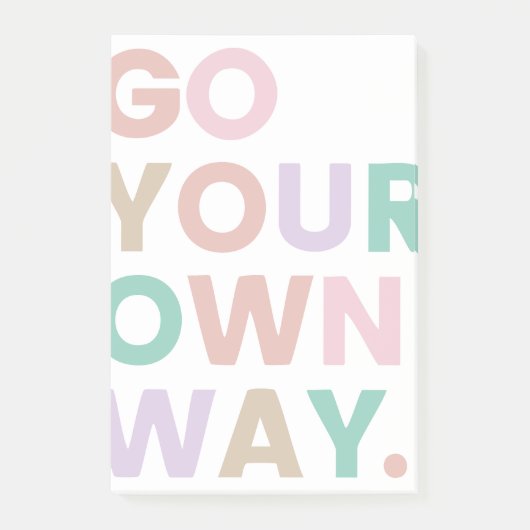 Ga Je Eigen Weg Post-it® Notes (Voorkant)
