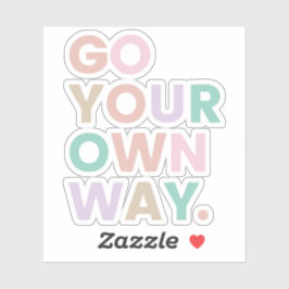 Ga Je Eigen Weg Sticker