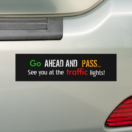 Ga je gang bumpersticker (Op auto)