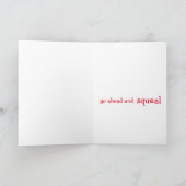 Ga je gang en schreeuw, Varken Verjaardagskaart Kaart (Binnen)