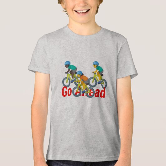 Ga je gang jonge kinder Tri-Blend shirt (Voorkant)
