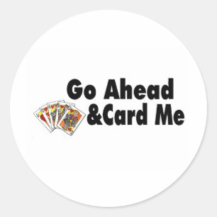 Ga je gang & Kaart me Ronde Sticker