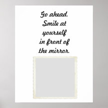 Ga je gang. Lach op jezelf voor de spiegel