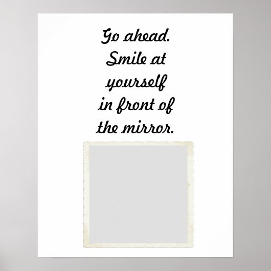 Ga je gang. Lach op jezelf voor de spiegel Poster (Voorkant)