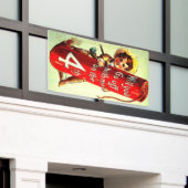 Ga je met me mee op de vierde? spandoek (Buitenkant Gebouw)