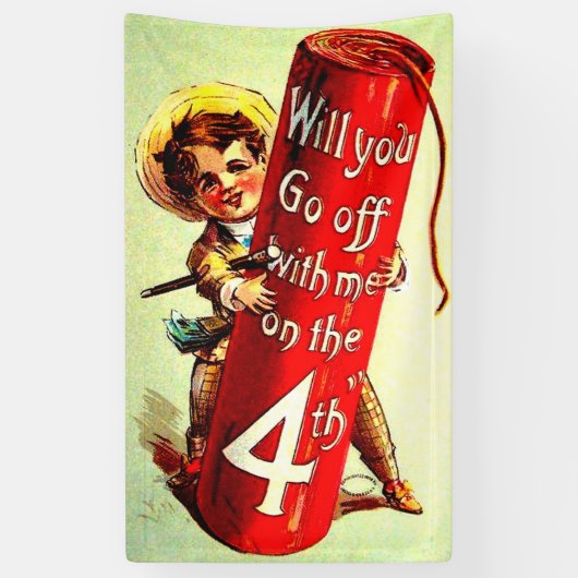 Ga je met me mee op de vierde? spandoek (Verticaal)