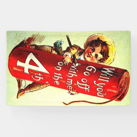 Ga je met me mee op de vierde? spandoek (Horizontaal)