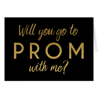 Ga je met mij naar Prom? Gold Foil-kaart