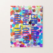 Ga je met mij naar Prom? Modern geheim bericht Legpuzzel (Verticaal)