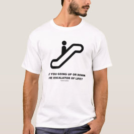 Ga je naar boven of naar beneden de scalator van h t-shirt