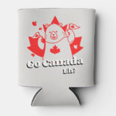Ga je naar Canada Eh? Grappig Canadees Beer met vl Blikjeskoeler (Voorkant)